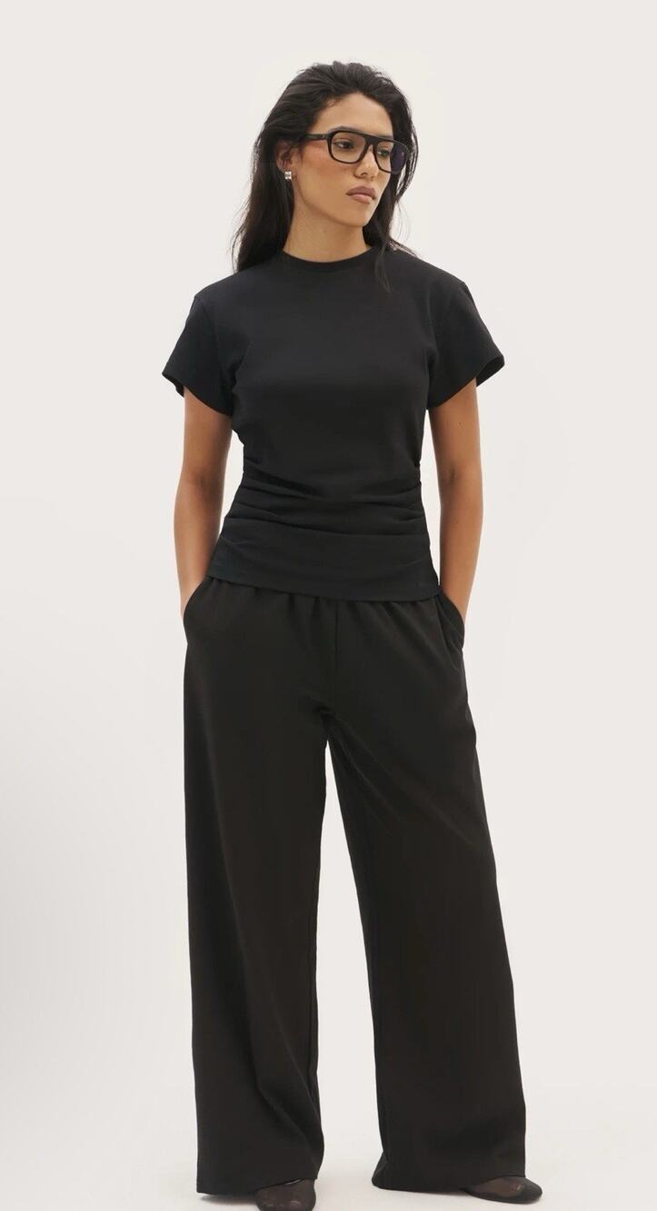 Maebe SORA FITTED TEE - OFF BLACK Women’s Us 4 -Uk 8